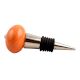 Orange Crackle Ceramic Wine Stopper